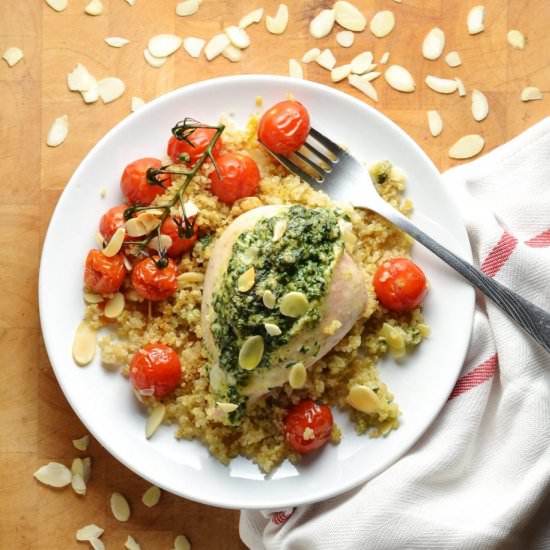 Spinach Almond Stuffed Chicken