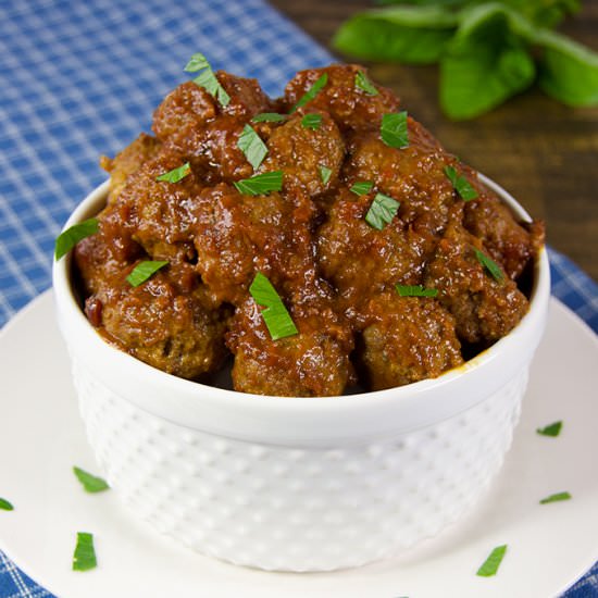 Cocktail Meatballs with Cherry BBQ