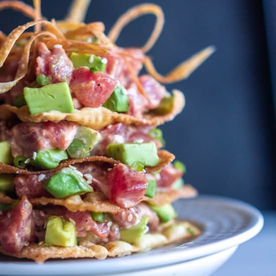Spicy Tuna Avocado Towers