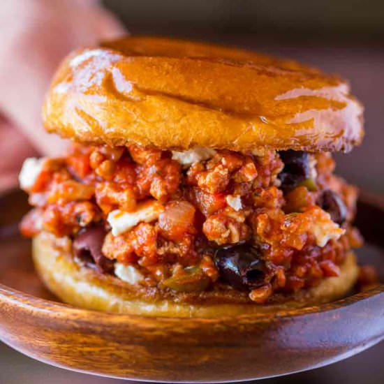 Greek Chicken Sloppy Joes