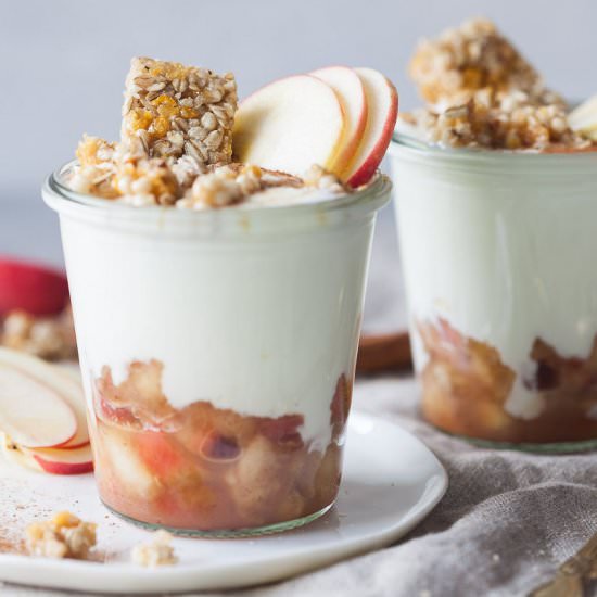 Apple Crisp Yogurt Parfait