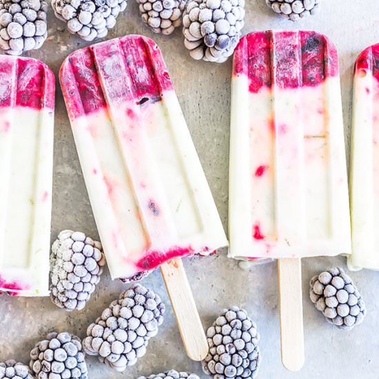Roasted Berry Popsicles