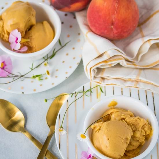 Vegan Peach Ice Cream