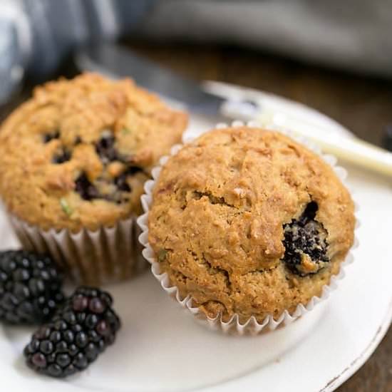 Blackberry Bran Muffins