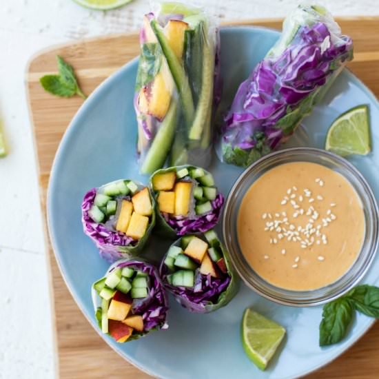 Summer Peach Spring Roll Meal Prep