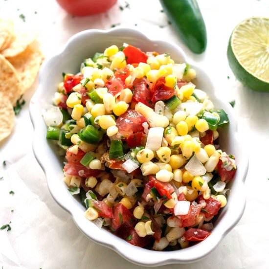 Fresh Sweet Corn Salsa