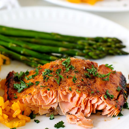 Honey Mustard Glazed Salmon Filet