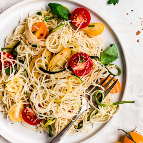 Angel Hair Pasta Zucchini Tomatoes