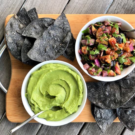 grilled fig salsa & whipped avocado