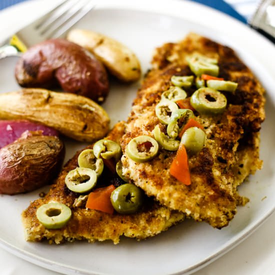 Chicken Cutlets with Olives