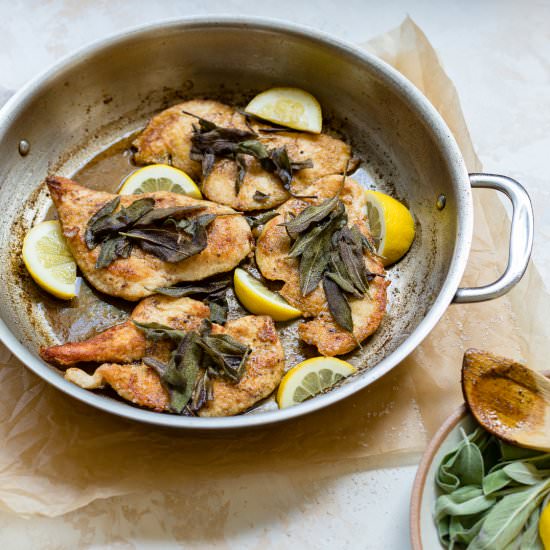 Brown Butter Sage Skillet Chicken