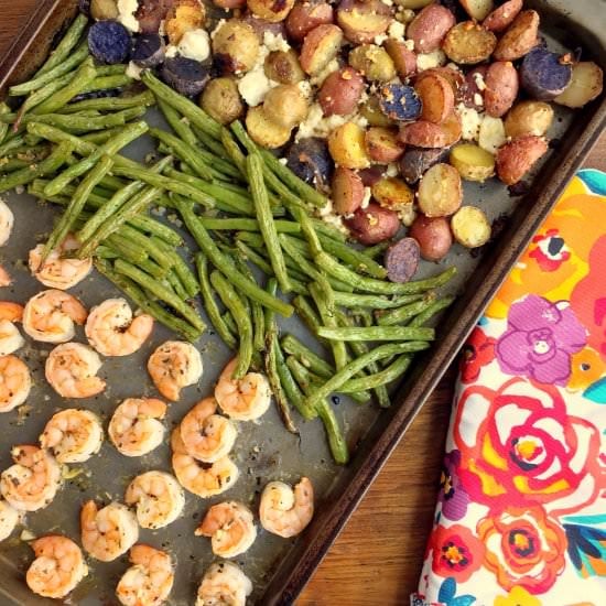 Sheet Pan Greek Shrimp and Veggies