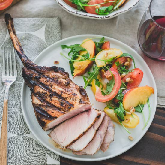 Harissa Rubbed Grilled Pork Chops