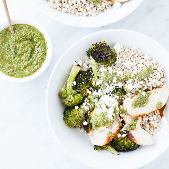 Broccoli Pesto Bowls