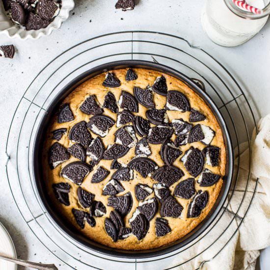 OREO BLONDIES WITH OREO CRUST