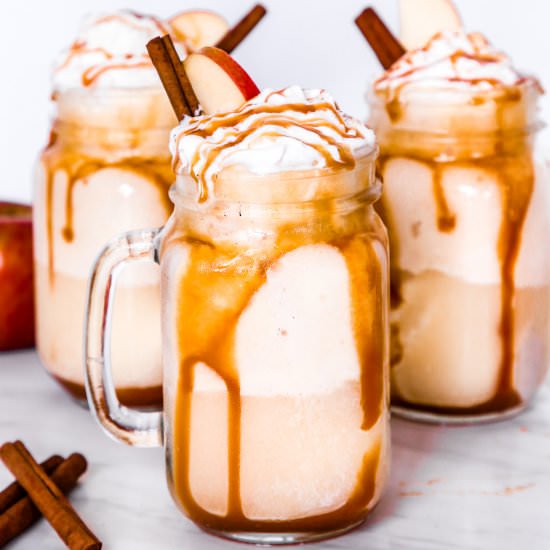 Salted Caramel Apple Cider Floats