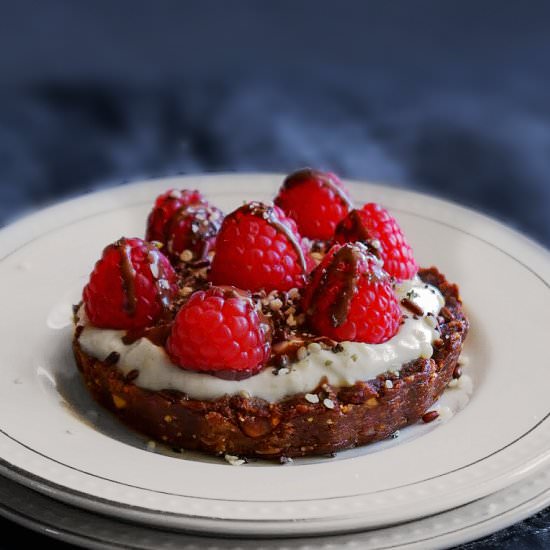 Raspberry Yogurt Granola Tart