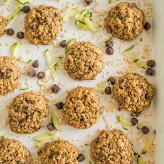 Choco Chip Oatmeal Zucchini Cookies