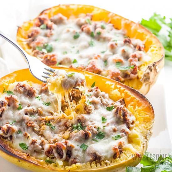 STUFFED SPAGHETTI SQUASH LASAGNA