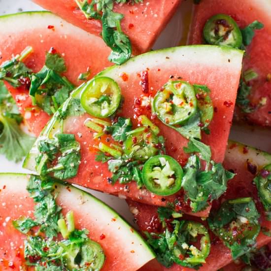 Spicy Watermelon Salad With Lime