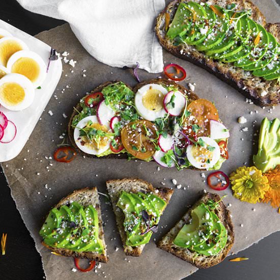 Spring avocado toast