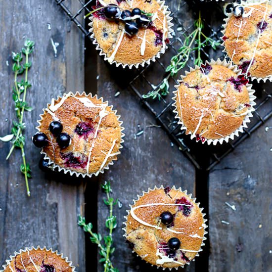 Blackcurrant White Chocolate Muffin