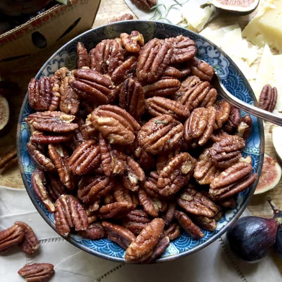 sweet & savory roasted pecans