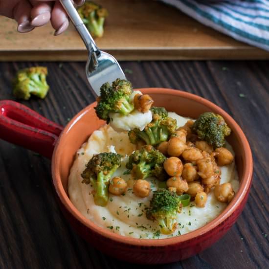Chickpea + Broccoli Potato Bowl