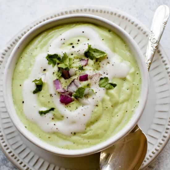 Keto Chilled Avocado Soup Meal Prep