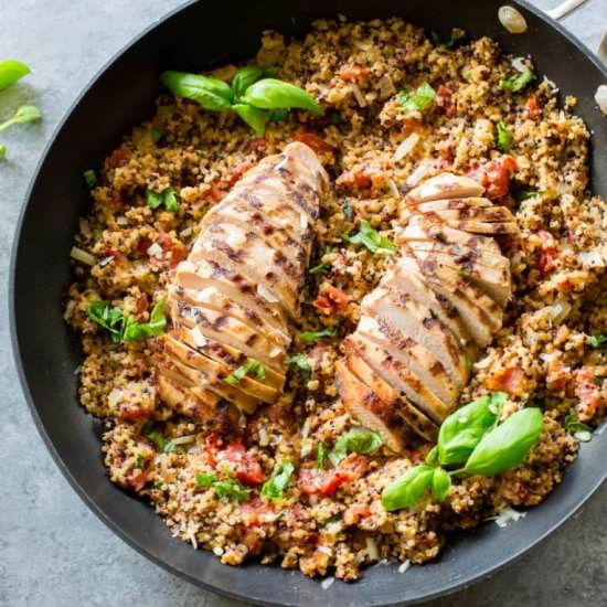 Tomato Basil Chicken Quinoa