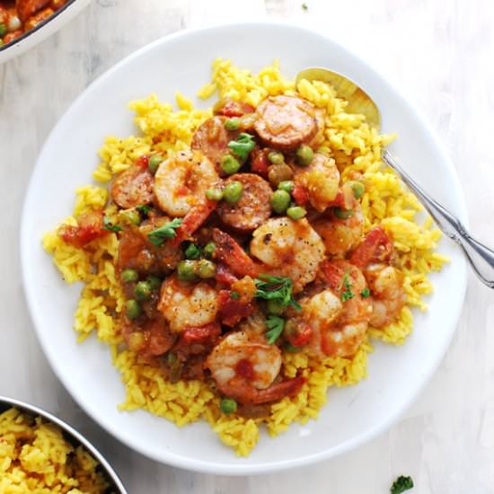 Shrimp and Sausage Spanish Rice