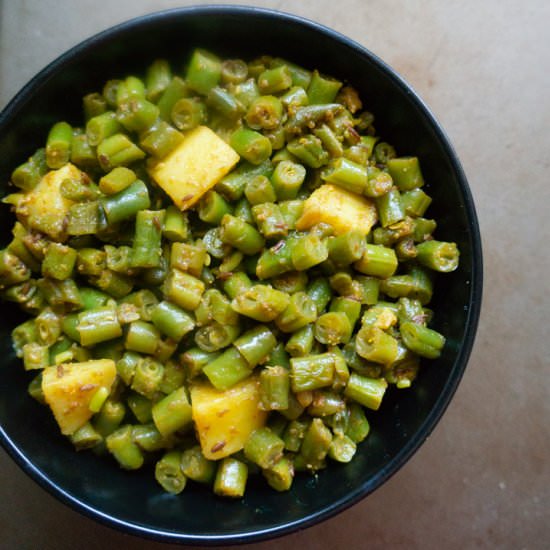 Aloo Beans/Indian Green Beans Curry