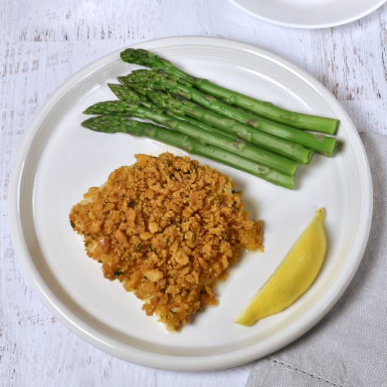 Baked Cod with Ritz Cracker Crumbs
