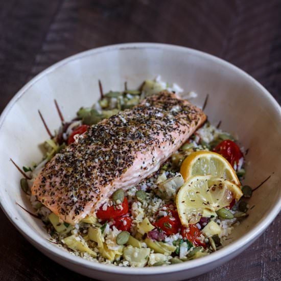 A Really Good Salmon Rice Bowl