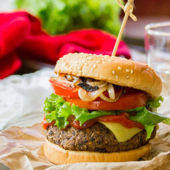 Black Bean Walnut Burgers