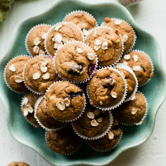 Baby Apple Banana Oat Muffins