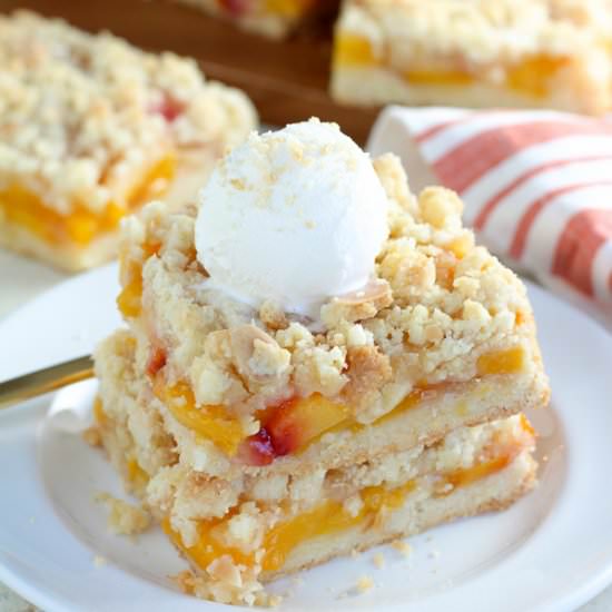 Peach Crumb Bars