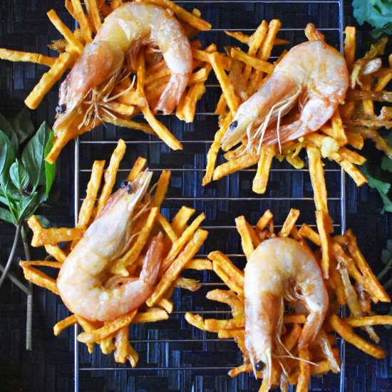 Prawn and Sweet Potato Fritters