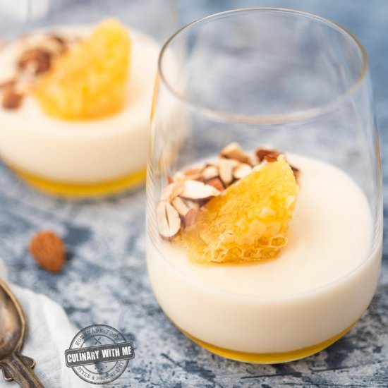 Honey Panna Cotta with Almonds