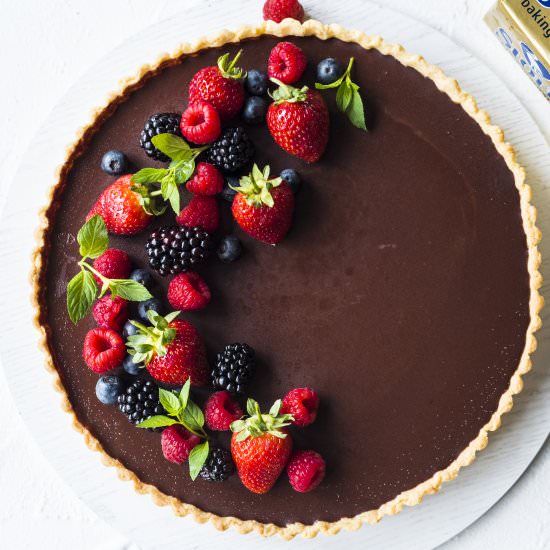 Easy Chocolate Ganache Tart