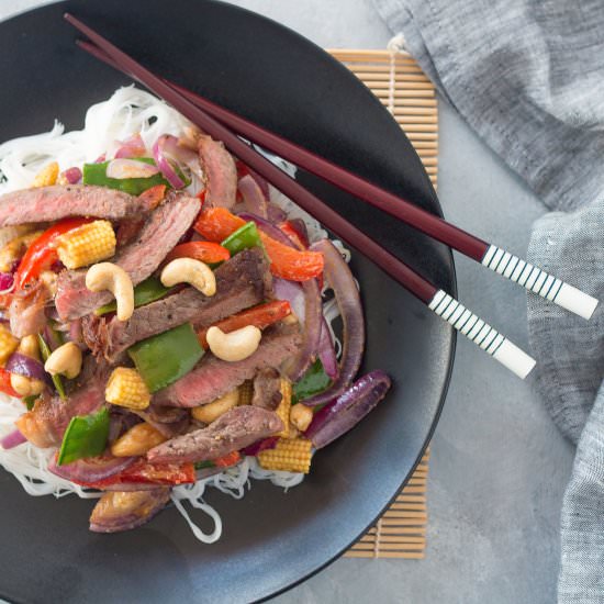 Beef Stir-Fry With Cashew Nuts