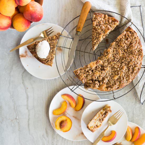 Peach Streusel Cake