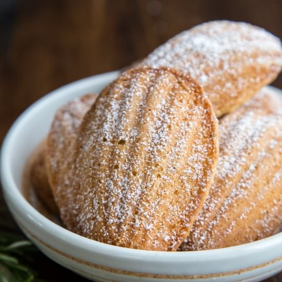 olive oil rosemary madeleines