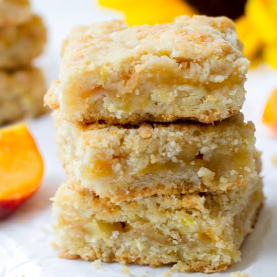 Apple Peach Crumb Bars