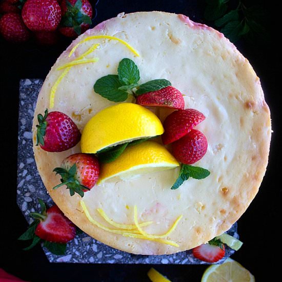 Strawberry Lemon Cheesecake