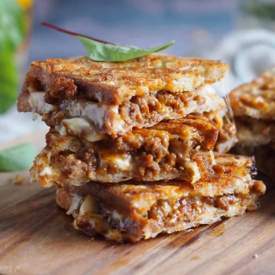 Meaty grilled cheese