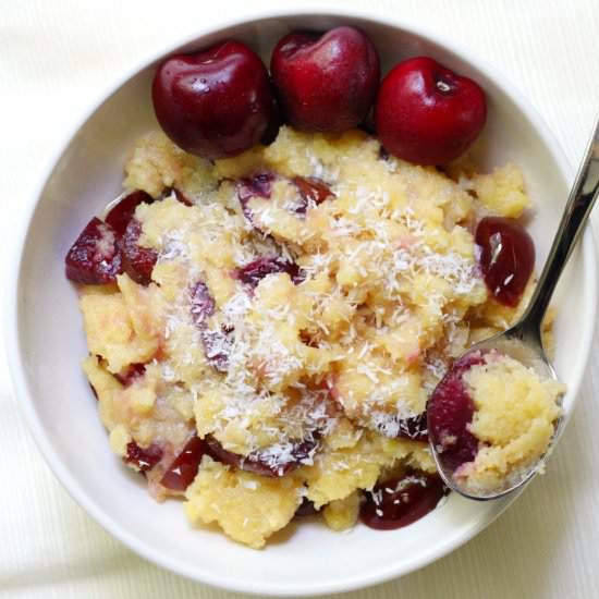 Cherry Coconut Breakfast Polenta