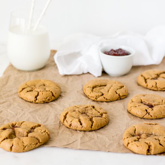 Flourless PB&J Cookies