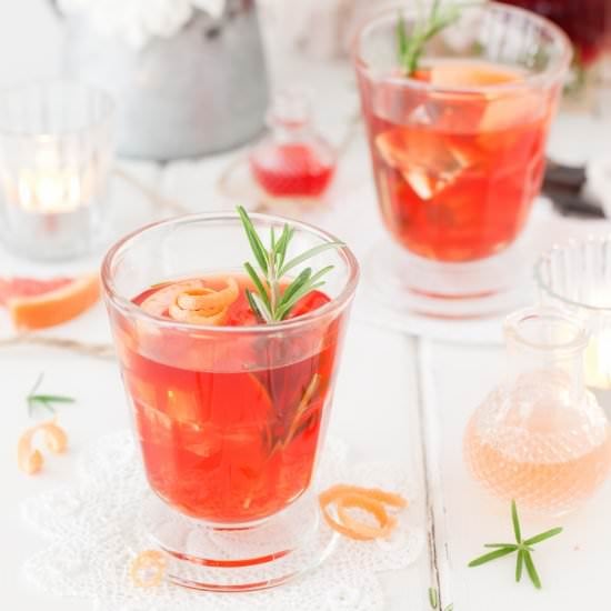 Grapefruit Negroni with Rosemary
