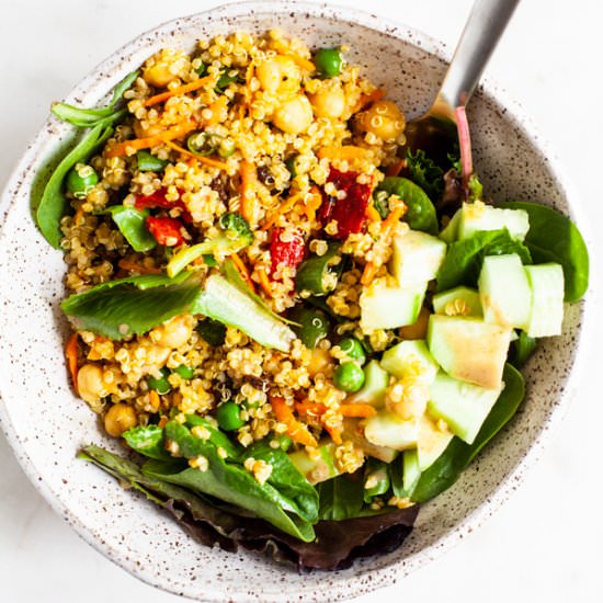 Low Key Curried Quinoa Lunch Salad
